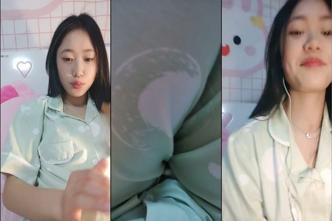 吃着零食和哥哥们卖萌，脱裤子揉逼逼发骚！